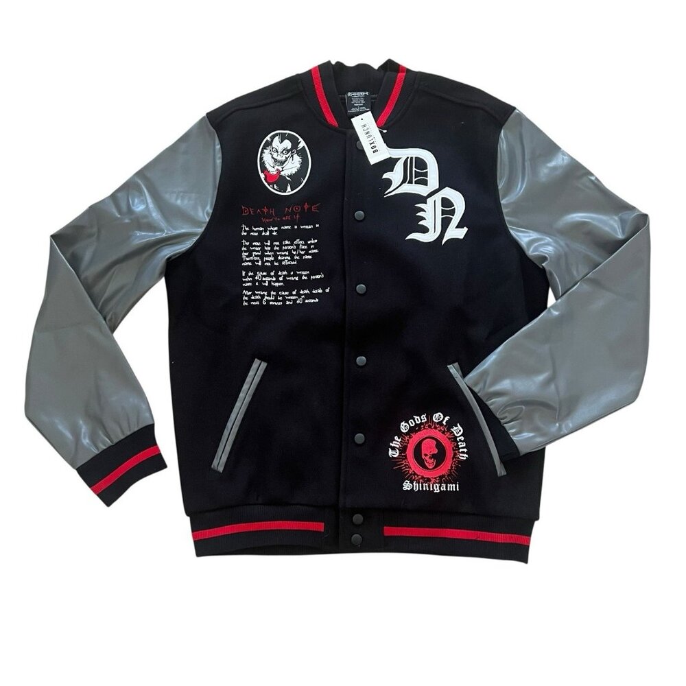Death Note Embroidered Varsity Jacket BoxLunch Exclusive Size 2X New